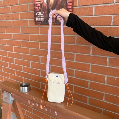 CORDUROY BODY CROSSPORT PELÍTICO BOLSA de hombro de cuerpo cruzado BOLSA de hombro de caminata de mujer MINI BOLSA de almacenamiento