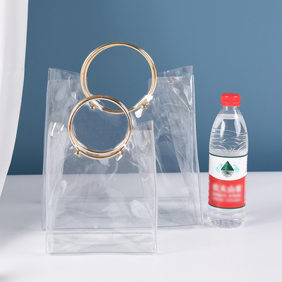 NS TRANSPARENTE PVC BOLSA DE TOTE BOLSA redonda de la mano de la boda compañero regalo BOLSA de dulces BOLSA de flores regalo