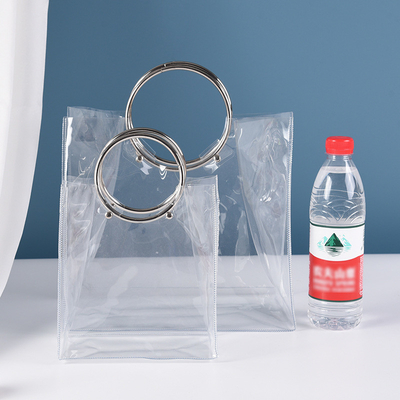 NS TRANSPARENTE PVC BOLSA DE TOTE BOLSA redonda de la mano de la boda compañero regalo BOLSA de dulces BOLSA de flores regalo