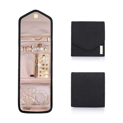 BOLSA de joyería plegable BOLSA de viaje portable BOLSA de almacenamiento de joyas BOLSA de joyería con varios anillos BOLSA de joyas