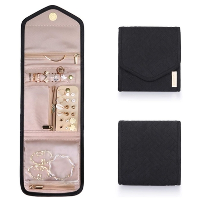 BOLSA de joyería plegable BOLSA de viaje portable BOLSA de almacenamiento de joyas BOLSA de joyería con varios anillos BOLSA de joyas
