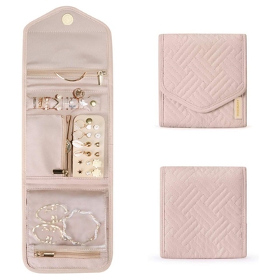 BOLSA de joyería plegable BOLSA de viaje portable BOLSA de almacenamiento de joyas BOLSA de joyería con varios anillos BOLSA de joyas