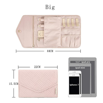 BOLSA DE JUEVELAS BOLSA de almacenamiento anti-oxidante collar de orejas orejas STUD de brazalete de anillo de delicada caja de almacenamiento de joyas portátil
