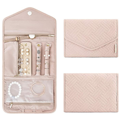 BOLSA DE JUEVELAS BOLSA de almacenamiento anti-oxidante collar de orejas orejas STUD de brazalete de anillo de delicada caja de almacenamiento de joyas portátil