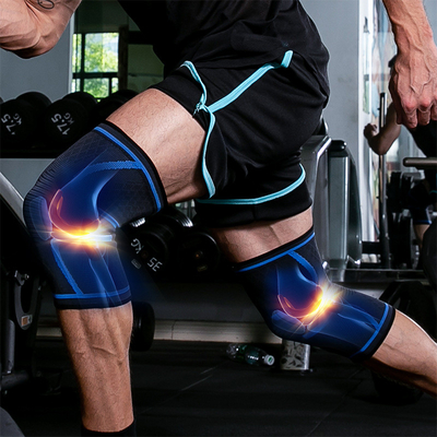 Nuevo tejido de nylon para deportes rodilleras para hombres y mujeres otoño e invierno badminton para correr gimnasio rodilleras para montar al aire libre