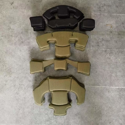 Suspensión ajustable con cojín de casco táctico rápido.