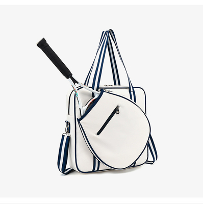 BOLSA DE TENÍS BOLSA de hombro BOLSA de cuerpo cruzado BOLSA DE BADMINTON BOLSA de raqueta rayada multifunción para hombres y mujeres