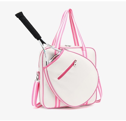 BOLSA DE TENÍS BOLSA de hombro BOLSA de cuerpo cruzado BOLSA DE BADMINTON BOLSA de raqueta rayada multifunción para hombres y mujeres