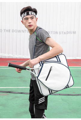 BOLSA DE TENÍS BOLSA de hombro BOLSA de cuerpo cruzado BOLSA DE BADMINTON BOLSA de raqueta rayada multifunción para hombres y mujeres
