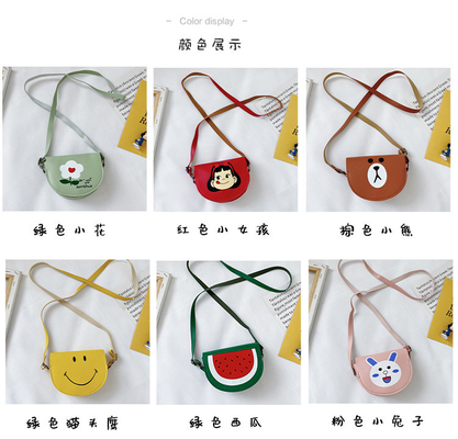 2024 MODA NUEVA NIÑA BEBE MODA HOMBRE BORDO CROSSO BORDO BORSA de dibujos animados BORSA DE Cambio Princesa BORSA pequeña