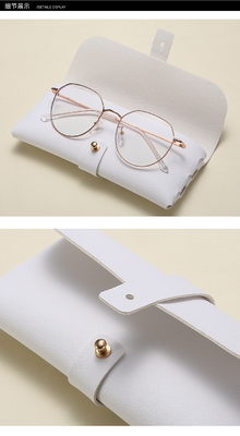 La nueva moda de las gafas de bucle caja de gafas transfronterizas gafas de sol caja de gafas de sol caja de cuero caja conveniente caja