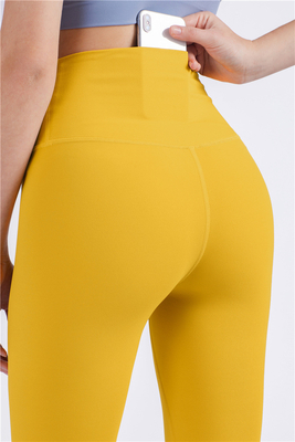 Cara sonriente sin costura cintura alta vestido de yoga ajustado trasero de durazno entrenamiento calzoncillos de yoga deportes correr calzoncillos de fitness mujeres