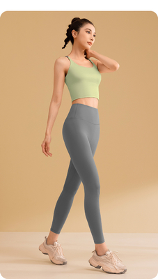 NOVO COLOR SÓLIDO PELÍCULADO YOGA Ropa rápida seca a prueba de choques Recolección sin rastros BEAUTY BACK SPORTS FITNESS VES Ropa