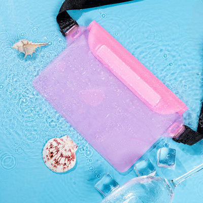 3 capas selladas gran teléfono móvil a prueba de agua bolsa elástica estribor natación a prueba de agua fanny pack PVC rafting mar al aire libre