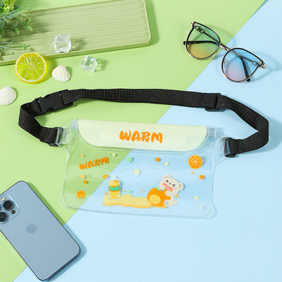3 capas selladas gran teléfono móvil a prueba de agua bolsa elástica estribor natación a prueba de agua fanny pack PVC rafting mar al aire libre