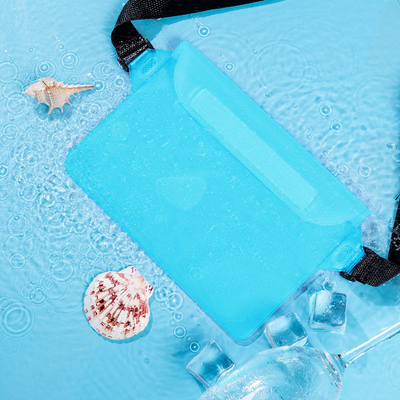3 capas selladas gran teléfono móvil a prueba de agua bolsa elástica estribor natación a prueba de agua fanny pack PVC rafting mar al aire libre