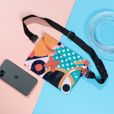 3 capas selladas gran teléfono móvil a prueba de agua bolsa elástica estribor natación a prueba de agua fanny pack PVC rafting mar al aire libre