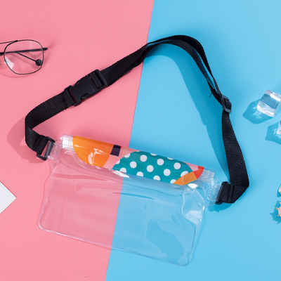 3 capas selladas gran teléfono móvil a prueba de agua bolsa elástica estribor natación a prueba de agua fanny pack PVC rafting mar al aire libre