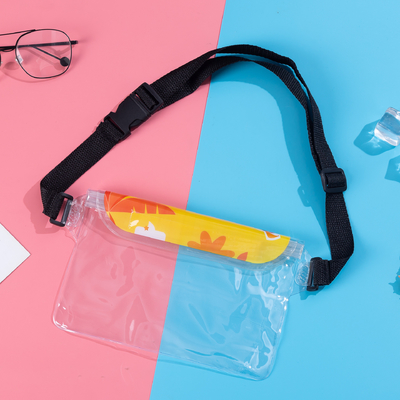 3 capas selladas gran teléfono móvil a prueba de agua bolsa elástica estribor natación a prueba de agua fanny pack PVC rafting mar al aire libre