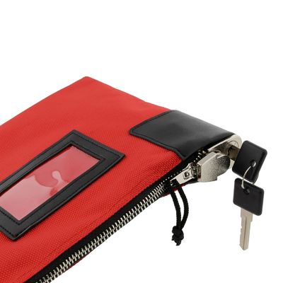 Bolsas bancarias duraderas e impermeables con cremallera, con cerradura y llaves, gran espacio para monedas en efectivo, joyas y tarjetas importantes, tamaño fácil de transportar
