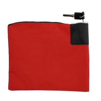 BOLSA de efectivo a prueba de agua con llave y 2 llaves, bolso de archivo de nylon, bolso de depósito de banco con cremallera,