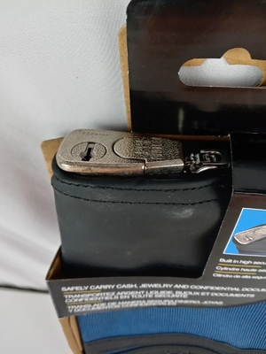 BOLSA de efectivo a prueba de agua con llave y 2 llaves, bolso de archivo de nylon, bolso de depósito de banco con cremallera,