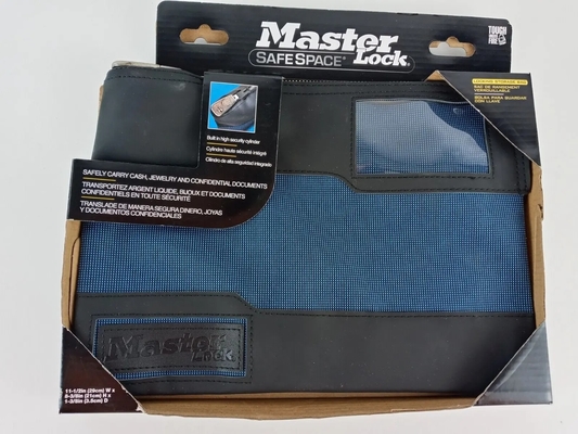 BOLSA de efectivo a prueba de agua con llave y 2 llaves, bolso de archivo de nylon, bolso de depósito de banco con cremallera,