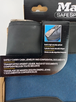 BOLSA de efectivo a prueba de agua con llave y 2 llaves, bolso de archivo de nylon, bolso de depósito de banco con cremallera,