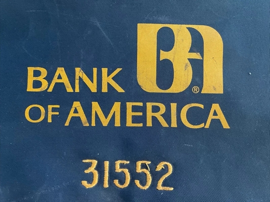 VINTAGE BANCO DE AMÉRICA dinero bolsa cerrada bolsa ID bolsa factura bolsa de moneda bolsa de banco cerrada bolsa