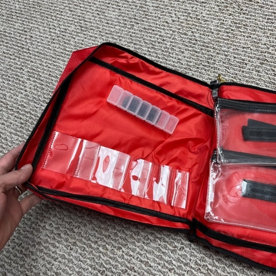 BORSA CRASTRONERAL EXPLOSIVO BORSA de banco BORSA de cremallera BORSA de nylon rojo BORSA de seguridad BORSA de medicina BORSA de arma BORSA AMMO