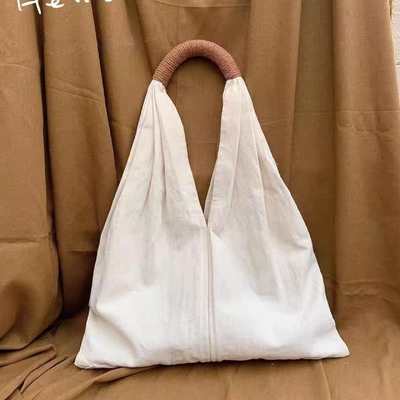 FASHION FRANCES VINTAGE algodón Linen BAG estilo HARAJUKU hombro único lienzo bolsa MORI sistema de gran capacidad
