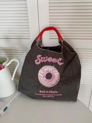 BOLSA de compras reutilizable bordada BOLSA de compras de nylon BOLSA de hombro de mano BOLSA de cuerpo cruzado para mujeres