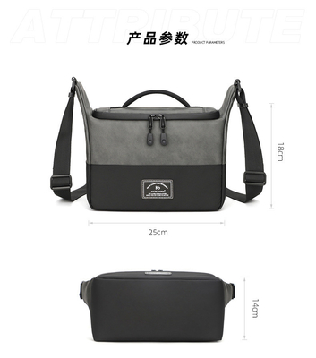 Nuevo bolso de pu con hombro único, bolso de cámara de cuerpo entero, bolso de cámara réflex, bolso de fotografía, bolso de cámara digital, bolso de lente, bolso de almacenaje.