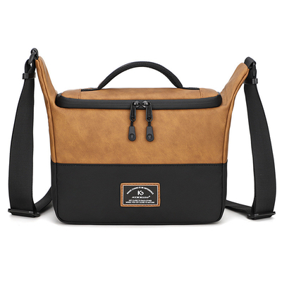 Nuevo bolso de pu con hombro único, bolso de cámara de cuerpo entero, bolso de cámara réflex, bolso de fotografía, bolso de cámara digital, bolso de lente, bolso de almacenaje.
