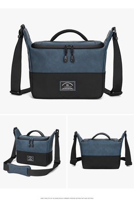 Nuevo bolso de pu con hombro único, bolso de cámara de cuerpo entero, bolso de cámara réflex, bolso de fotografía, bolso de cámara digital, bolso de lente, bolso de almacenaje.