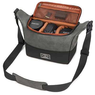 Nuevo bolso de pu con hombro único, bolso de cámara de cuerpo entero, bolso de cámara réflex, bolso de fotografía, bolso de cámara digital, bolso de lente, bolso de almacenaje.