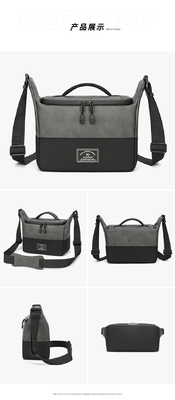 Nuevo bolso de pu con hombro único, bolso de cámara de cuerpo entero, bolso de cámara réflex, bolso de fotografía, bolso de cámara digital, bolso de lente, bolso de almacenaje.