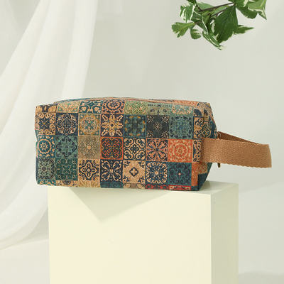 VINTAGE Verdadero Imprenta de madera de corcho de moneda de bolso de corteza Imprenta de moneda de bolsa de llave pequeña bolsa cuadrada bolsa de nostalgia