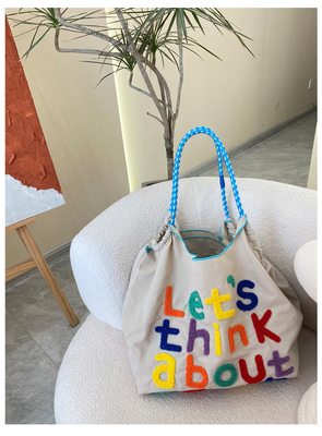 BOLSA de bolso de gran capacidad estilo coreano en todo en uno bolso de hombro de mano portátil de compra de mujer