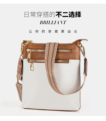 Nueva correa de jaquarte desmontable de color retro de cuero PU BOLSA de cuerpo entero BOLSA de mujer entera