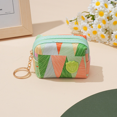 BORSA DE MONEDAS FEMEÑA MINI SIMPLE CIPER VERSIÓN COMPACTA CORREA Estudiante linda niña corazón tarjeta clave moneda pequeña billetera