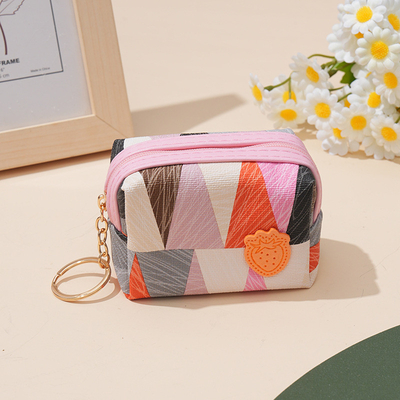 BORSA DE MONEDAS FEMEÑA MINI SIMPLE CIPER VERSIÓN COMPACTA CORREA Estudiante linda niña corazón tarjeta clave moneda pequeña billetera