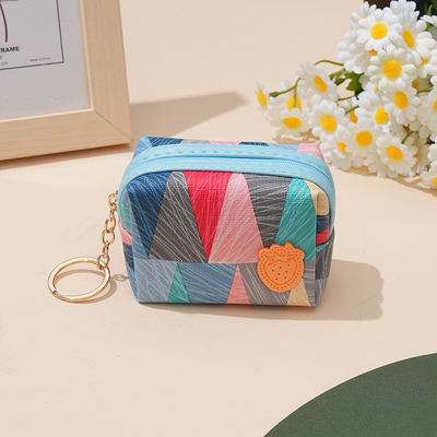 BORSA DE MONEDAS FEMEÑA MINI SIMPLE CIPER VERSIÓN COMPACTA CORREA Estudiante linda niña corazón tarjeta clave moneda pequeña billetera