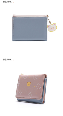 BORSA PEQUEÑA DAMAS BORSA STYLE corto niña estudiante de moda dibujos animados moneda cartera mayorista cartera clip femenino