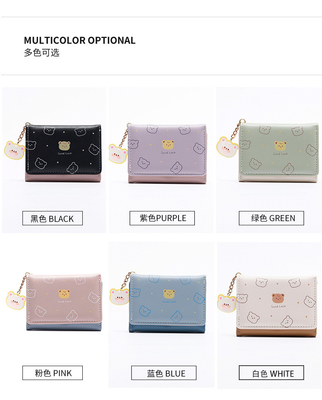 BORSA PEQUEÑA DAMAS BORSA STYLE corto niña estudiante de moda dibujos animados moneda cartera mayorista cartera clip femenino