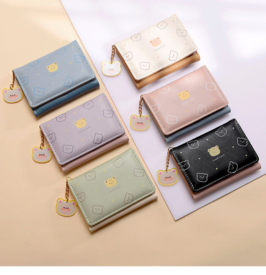 BORSA PEQUEÑA DAMAS BORSA STYLE corto niña estudiante de moda dibujos animados moneda cartera mayorista cartera clip femenino