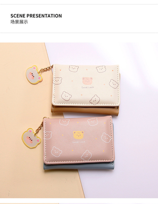 BORSA PEQUEÑA DAMAS BORSA STYLE corto niña estudiante de moda dibujos animados moneda cartera mayorista cartera clip femenino