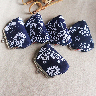 Estilo étnico BÁTIK BORSA de monedas MINI BUCKLE BORSA PEQUEÑA BORSA de monedas de mujer