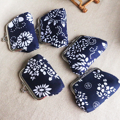 Estilo étnico BÁTIK BORSA de monedas MINI BUCKLE BORSA PEQUEÑA BORSA de monedas de mujer
