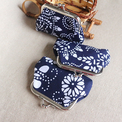 Estilo étnico BÁTIK BORSA de monedas MINI BUCKLE BORSA PEQUEÑA BORSA de monedas de mujer